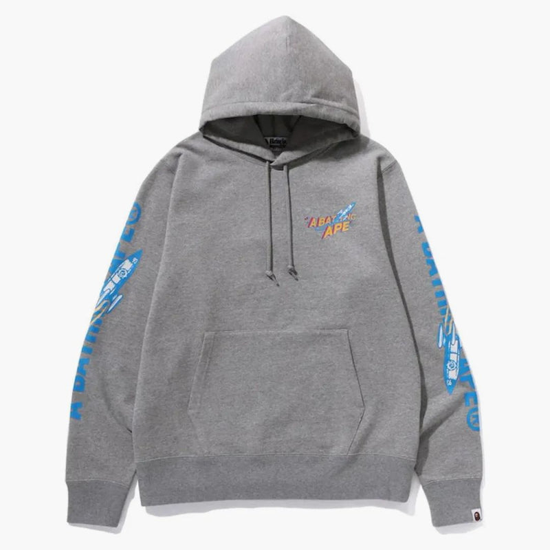 Bape Moon Ape Head Pullover Hoodie Gray