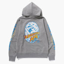 Bape Moon Ape Head Pullover Hoodie Gray