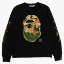 Bape Moon Japan Ape Head Crewneck Black