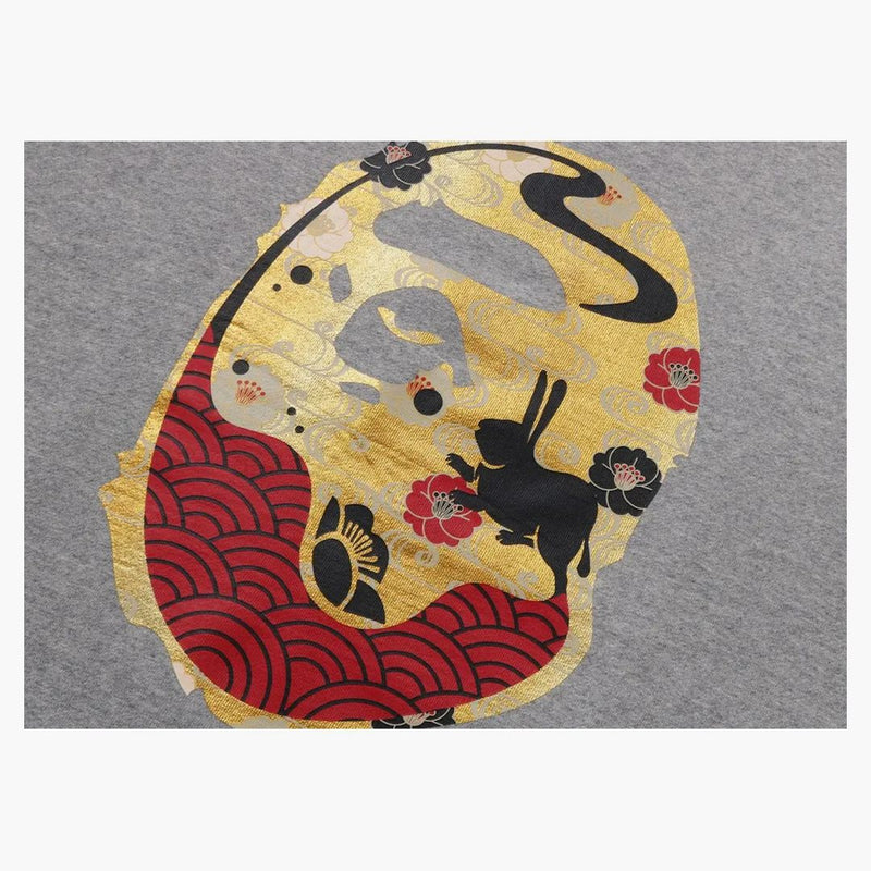 Bape Moon Japan Japan Ape Head CrewNeck Grey