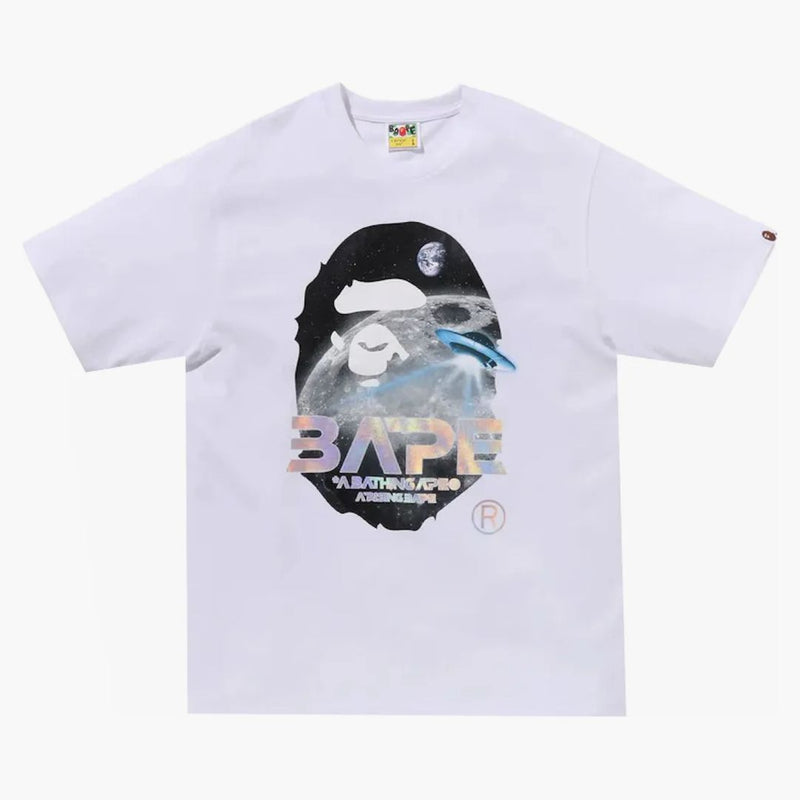 Bape Moon Photo Ape Head Tee White