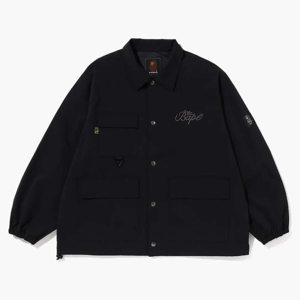 Bape MR Bathing Ape Relaxed Fit Coach Jacket Black