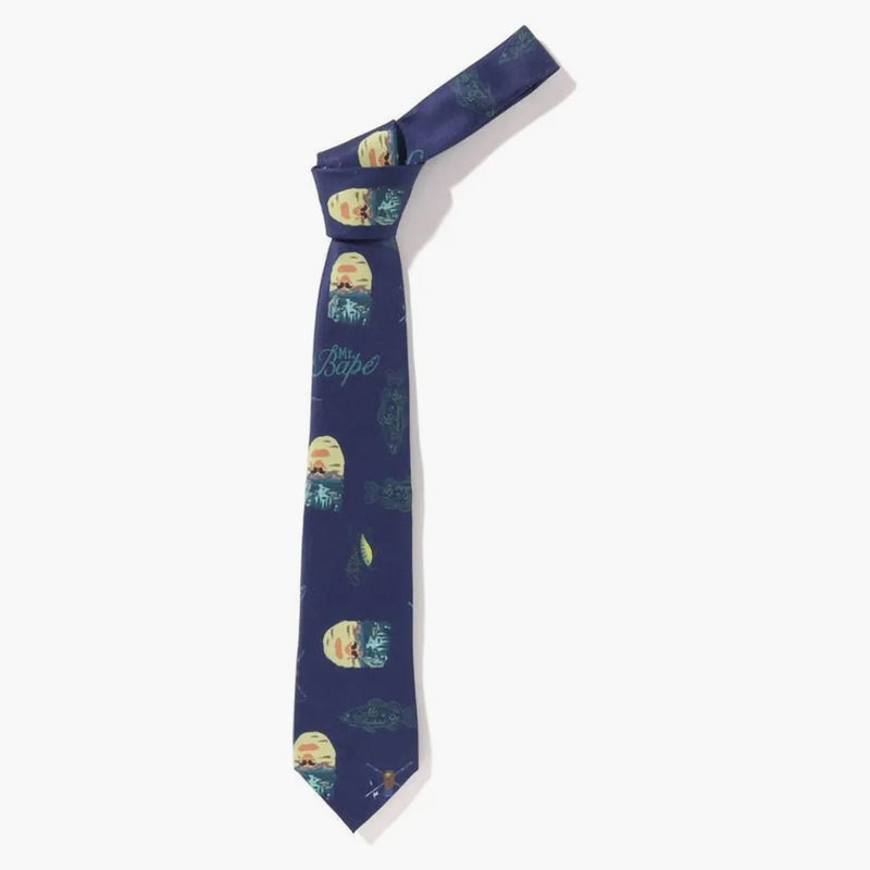 BAPE Mr Bathing Ape Tie Navy
