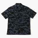 Bape MR Camo Open Collar Shirt Black