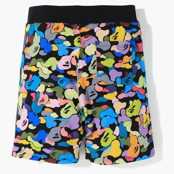 Bape Multi Camo Sweat Shorts Black