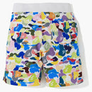 Bape Multi Camo Sweat Shorts White