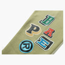 Bape Multi Fonts Loose Fit Pullover Hoodie Beige