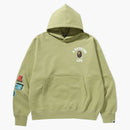 Bape Multi Fonts Loose Fit Pullover Hoodie Beige