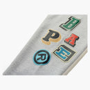 Bape Multi Fonts Loose Fit Pullover Hoodie Gray