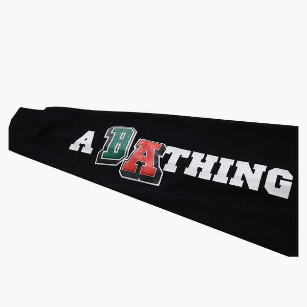 BAPE MULTI FONTS RICONCATO FIT PESANTI PESANTE L/S TEA NERO