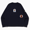 Bape Multi Label Relaxed Fit Crewneck Navy
