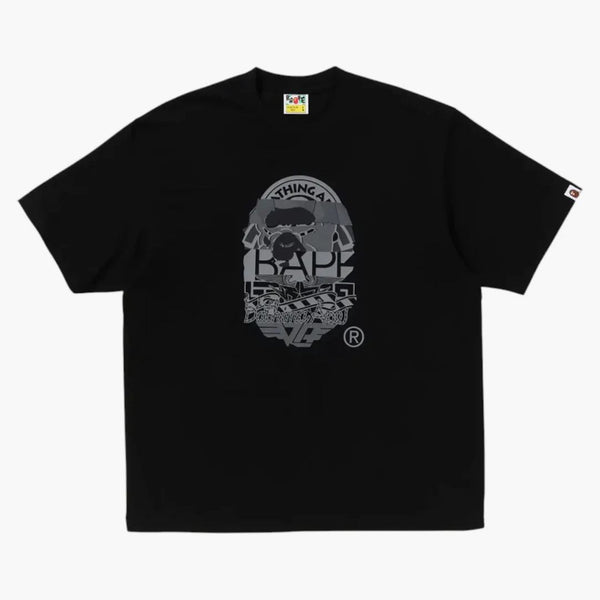 Bape Multi Logo Ape Head Relaxed Fit Tee Black