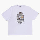 Bape Multi Logo Big Ape Head Relaxed Fit Tee White