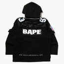 Bape Multi Logo Layered Sleeves Relaxed Fit Football Jersey Black