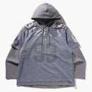 Bape Multi Logo Layered Sleeves Relaxed Fit Football Jersey Silver