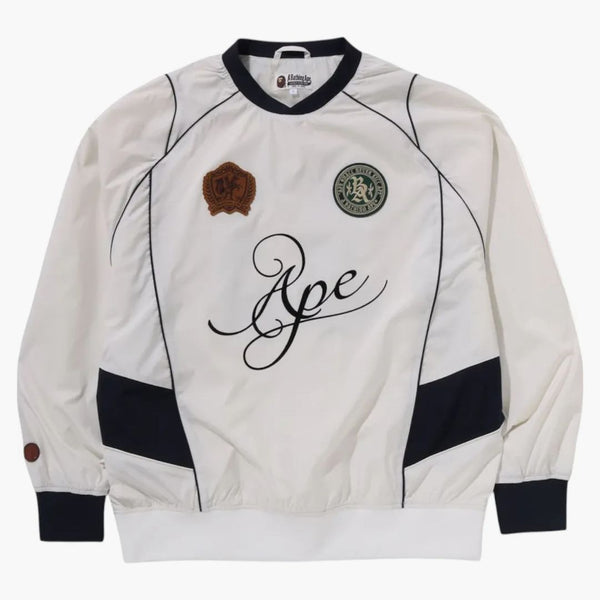 BAPE MULTI LOGO RELAWED FIT FIT PULLOR WHITE