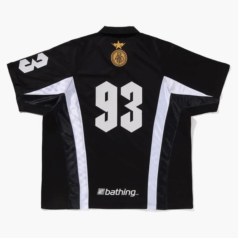 Bape Multi Logo Relaxed Fit Soccer Jersey Black