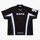 BAPE Multi logotipo Relajado Fit Soccer Jersey Black