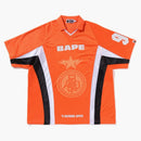 Bape Multi Logo Relaxed Fit Soccer Jersey Orange