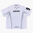 Bape Multi Logo Relaxed Fit Soccer Jersey White