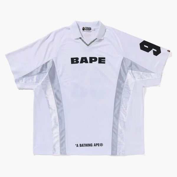 Bape Multi Logo Relaxed Fit Soccer Jersey White