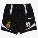 Shorts calcistici BAPE Multi Logo rilassati in forma nera