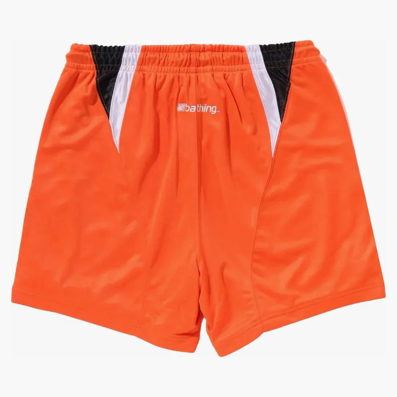 Bape Multi Logo Relaxed Fit Soccer Shorts Orange