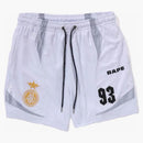 Bape Multi Logo Relaxed Fit Soccer Shorts White