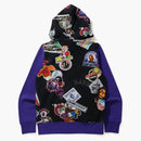 BAPE Multi Motif imprima con capucha con sudadera con cremallera completa