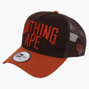 BAPE NYC LOGO NEW ERA 9 FORFORTY CAP BROWN