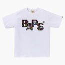 Bape Neon Camo 8bit Logo Tee White