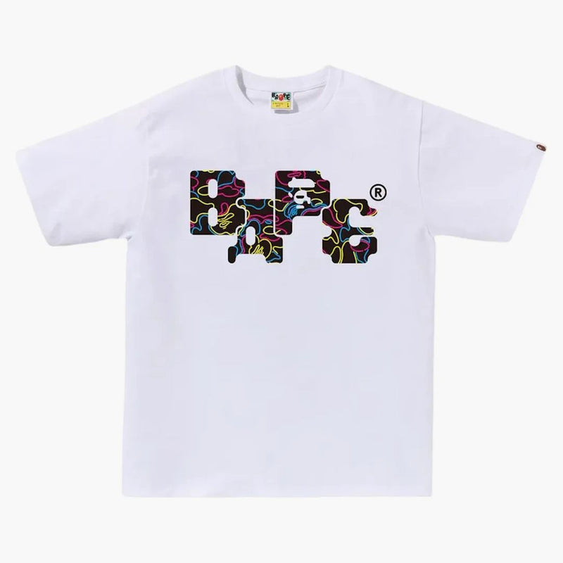 BAPE NEON CAMO 8BIT LOGE TEA Bílý