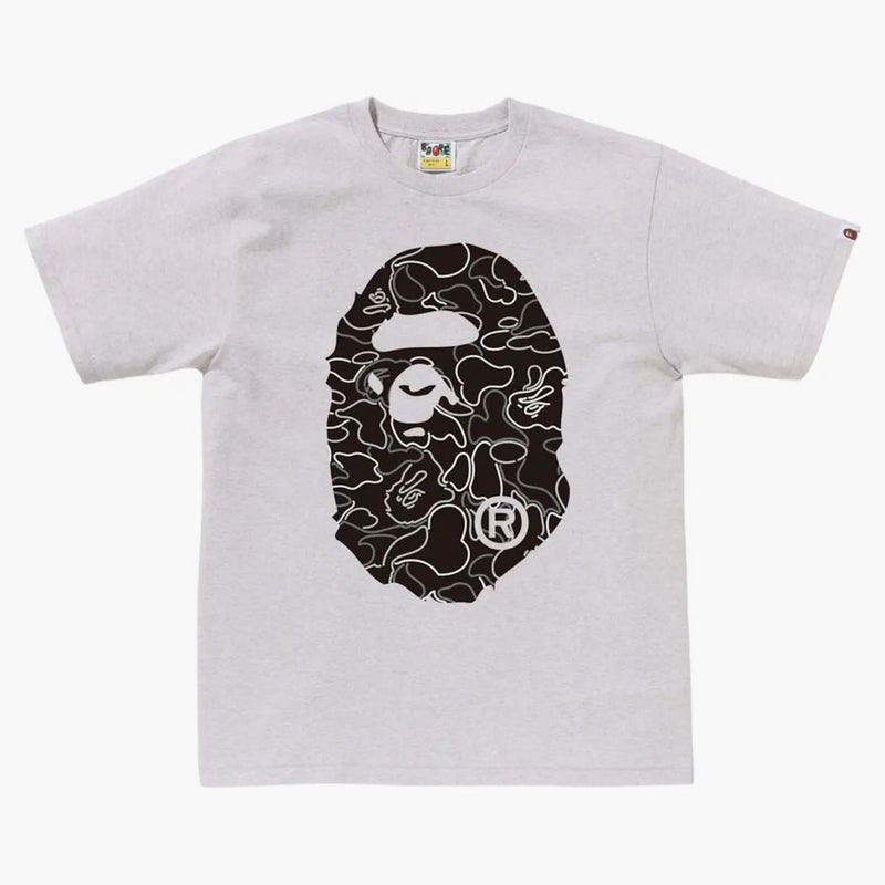 Bape Neon Camo Big Ape Head Tee Gray