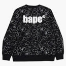 Bape neon camo crewneck sweatshirt black