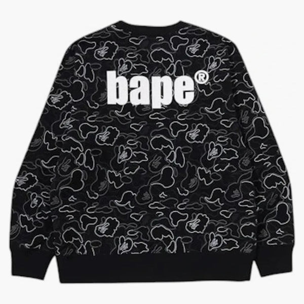 BAPE Neon Camo Crewneck mikina černá