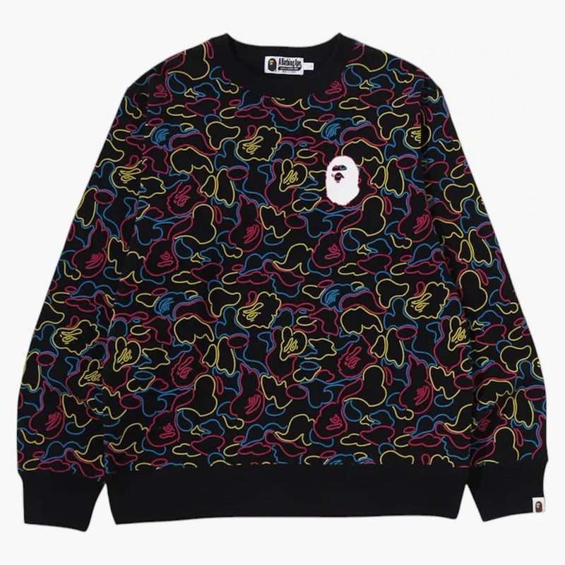 Mikina BAPE NEON CAMO CREWNECK MULTI
