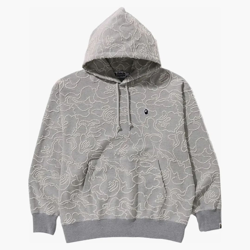 BAPE Neon Camo Jacquard Relaxed Fit Pullover Hoodie Grey
