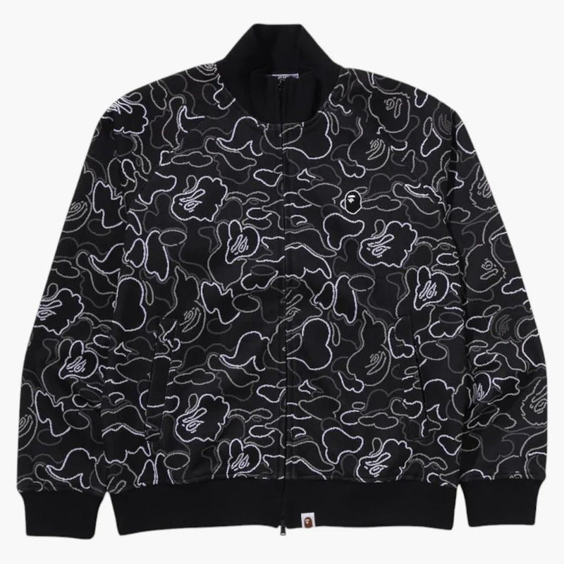 Bape Neon Camo Jacquard Track Jacket Black