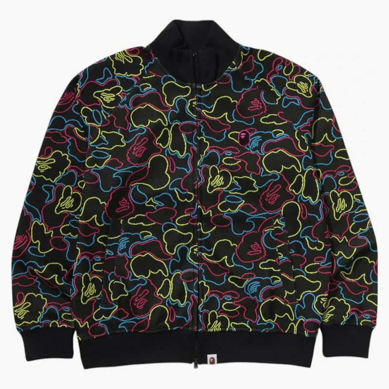 BAPE Neon Camo Jacquard Track Jacket Multi