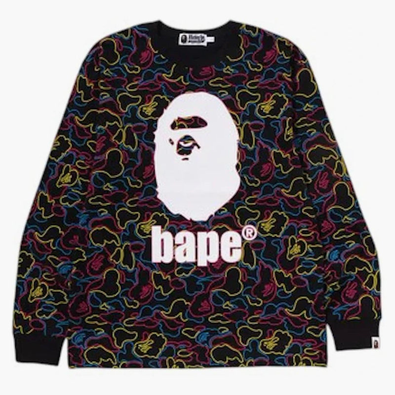 Bape Neon Camo L/S Tea Multi