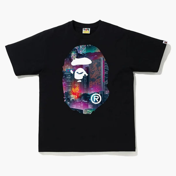 BAPE Neon Tokyo Big Ape Head Tea Black