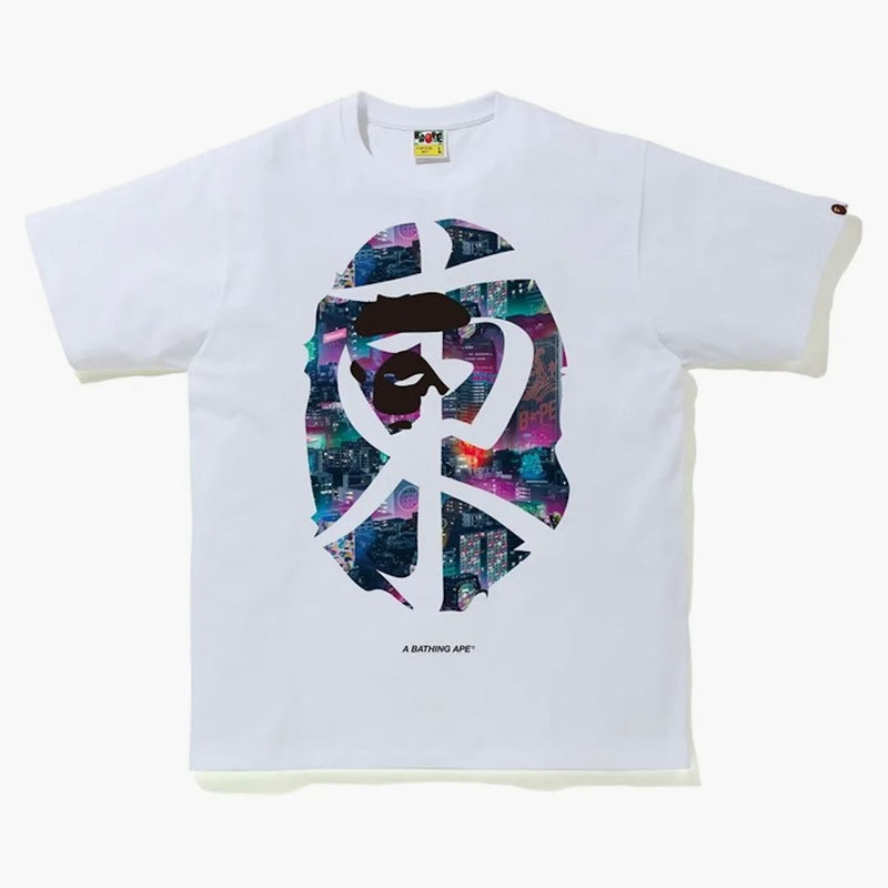 Bape Neon Tokio Kanji čaj bílý