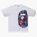 Bape Neon Tokyo Side Big Ape Head Tee White