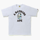 Bape New Multi Camo College Tee White