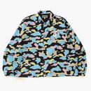 Bape New Multi Camo Relaxed Coach Jacket Black