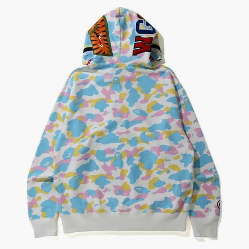 BAPE NEW MULTI CAMO HEAT SLUSTED FULL ZIP HOUDIE VIT