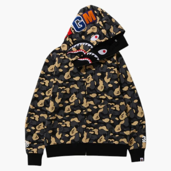 BAPE New York Madison Avenue 3. výročí dvojité žraloky mikiny multicolor