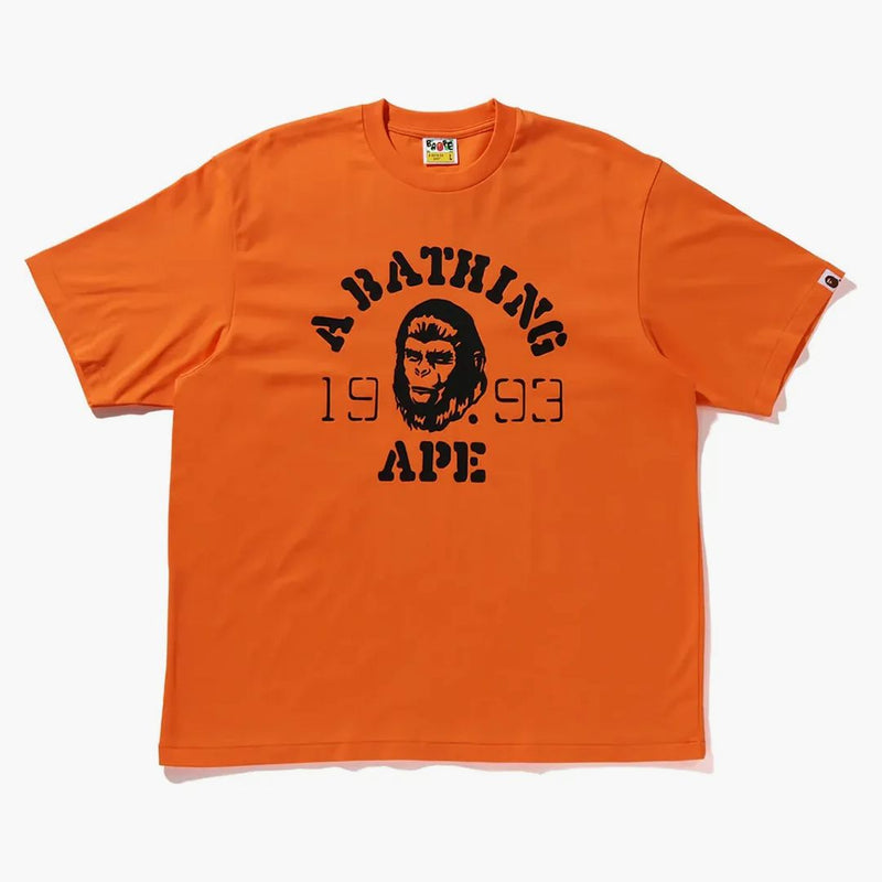 Bape Og Ape Head College Relaxed Fit Tee Orange