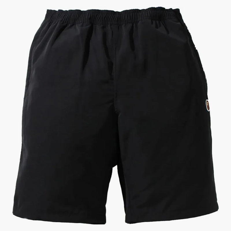 Bape One Point Beach Shorts Black