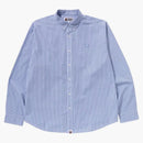Bape One Point Checked Poplin L/S Shirt Blue